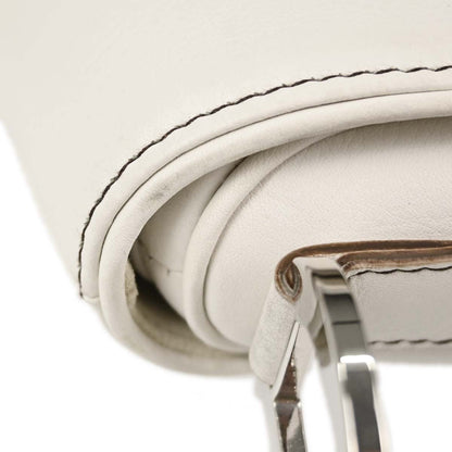 Christian Dior White Leather Saddle Handbag