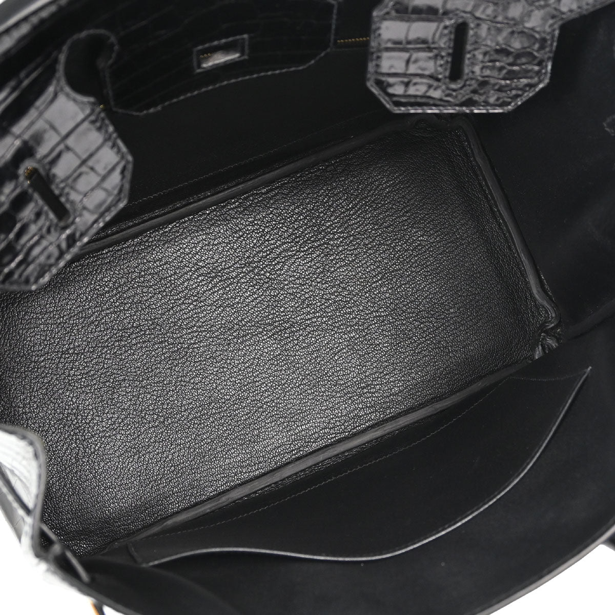 Hermes * Black Niloticus Birkin 30 Handbag
