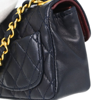 Chanel Navy Lambskin Classic Flap Micro Bum Belt Bag