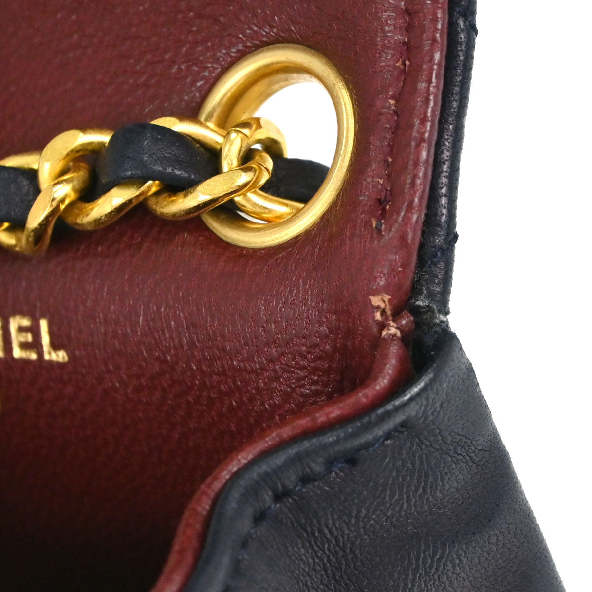 Chanel Navy Lambskin Classic Flap Micro Bum Belt Bag