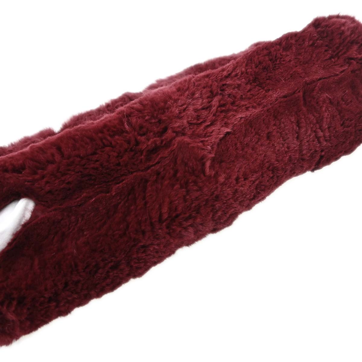 Chanel 2000-2002 Burgundy Lapin Fur Tote Handbag
