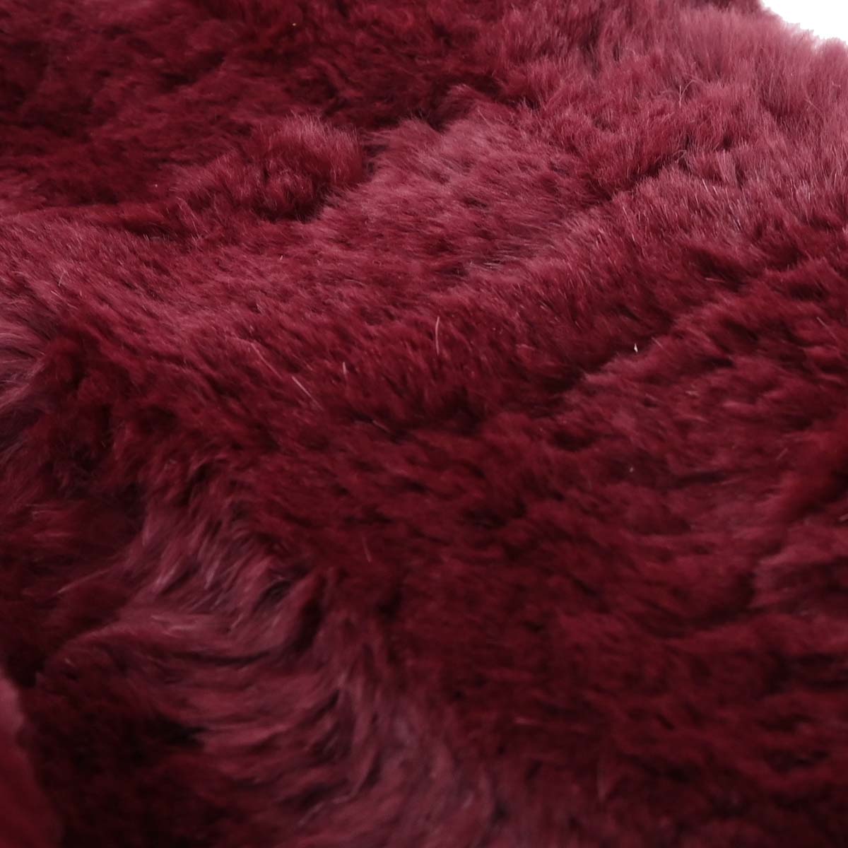 Chanel 2000-2002 Burgundy Lapin Fur Tote Handbag