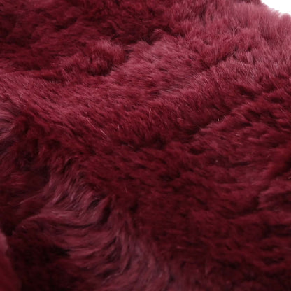 Chanel 2000-2002 Burgundy Lapin Fur Tote Handbag