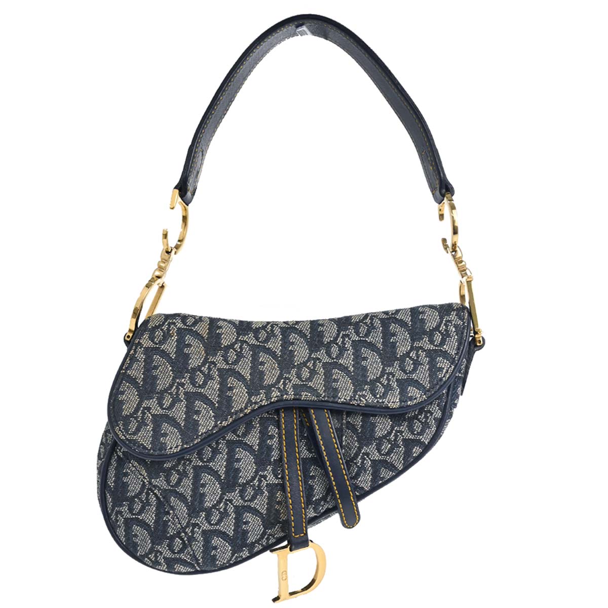 Christian Dior Navy Trotter Saddle Handbag