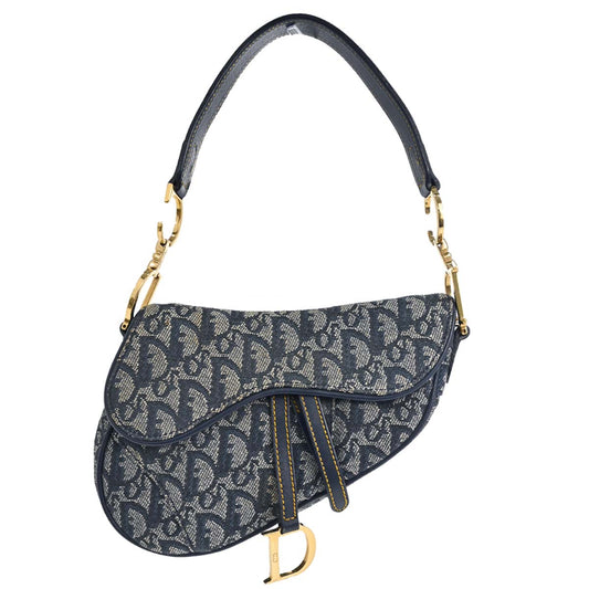 Christian Dior Navy Trotter Saddle Handbag