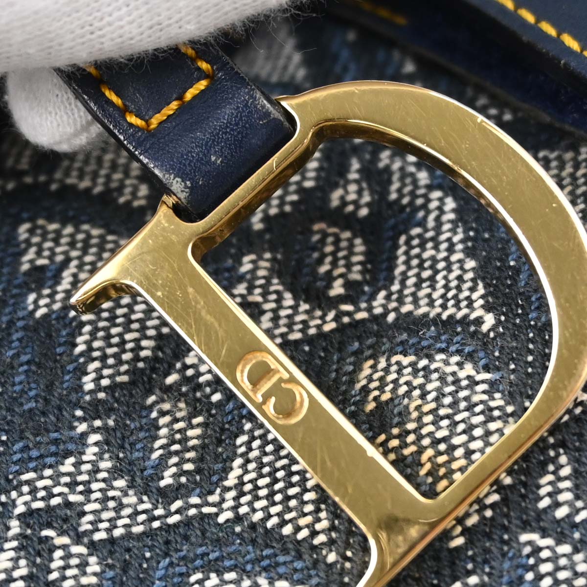 Christian Dior Navy Trotter Saddle Handbag