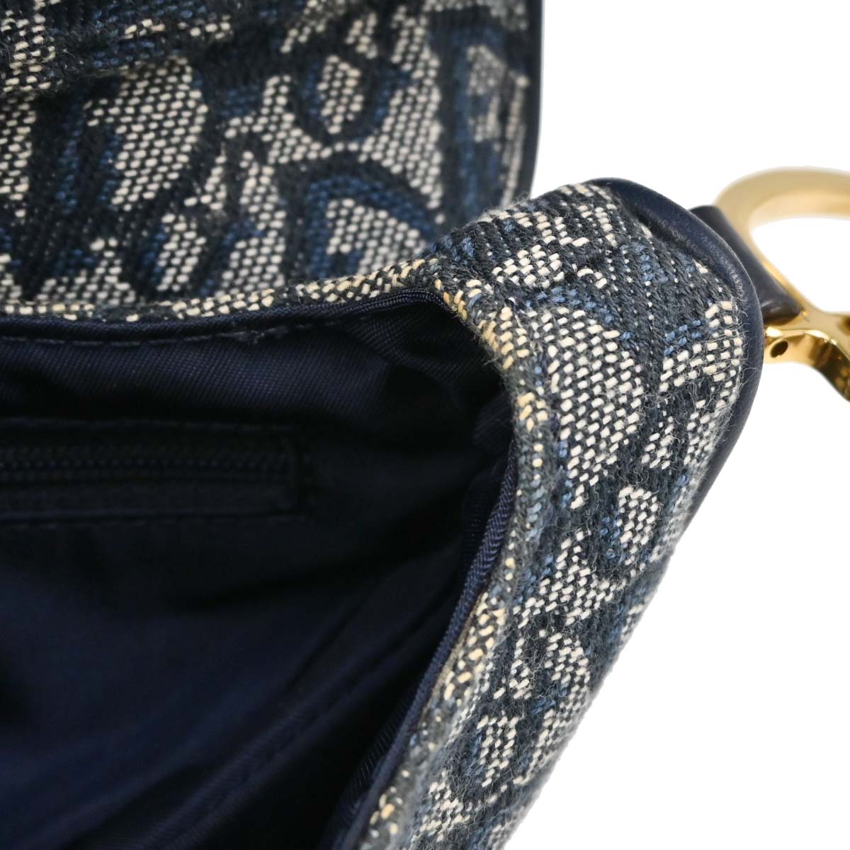 Christian Dior Navy Trotter Saddle Handbag