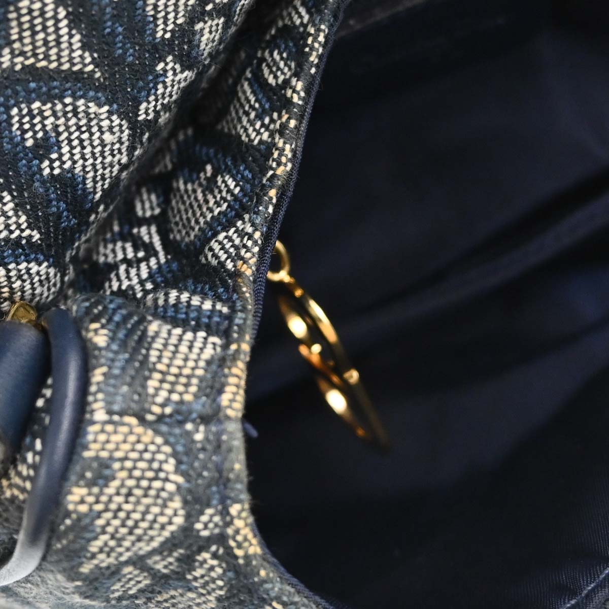 Christian Dior Navy Trotter Saddle Handbag