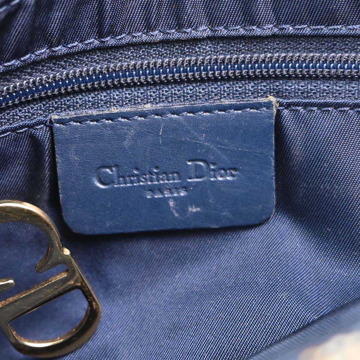 Christian Dior Navy Trotter Saddle Handbag