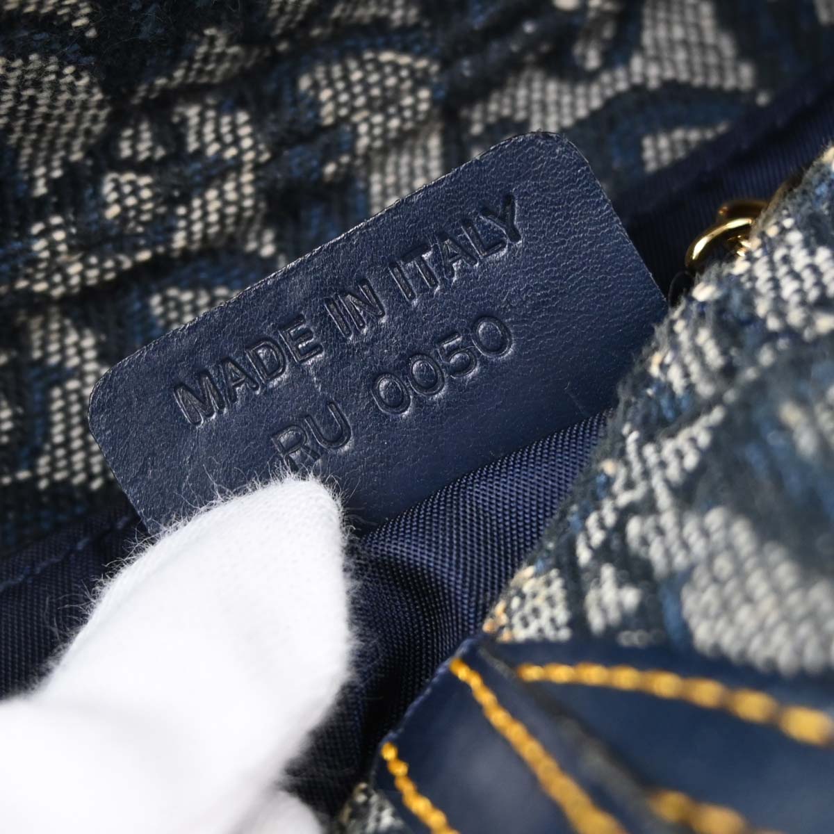 Christian Dior Navy Trotter Saddle Handbag