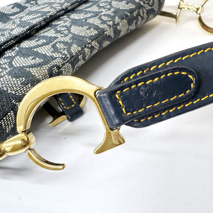 Christian Dior Navy Trotter Saddle Handbag