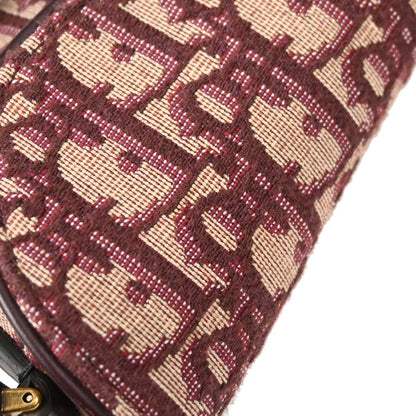 Christian Dior Burgundy Trotter Oblique Saddle 2way Shoulder Handbag