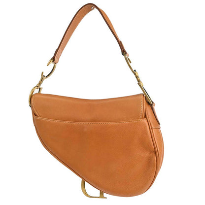 Christian Dior Brown Leather Saddle Handbag