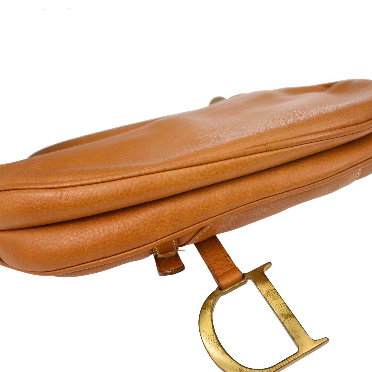 Christian Dior Brown Leather Saddle Handbag