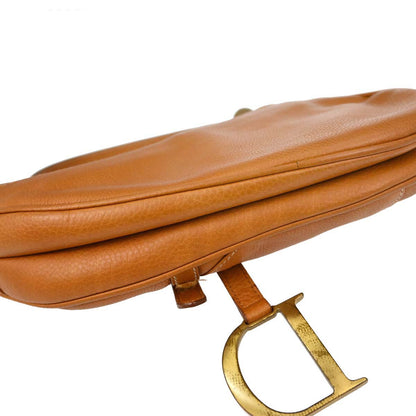 Christian Dior Brown Leather Saddle Handbag