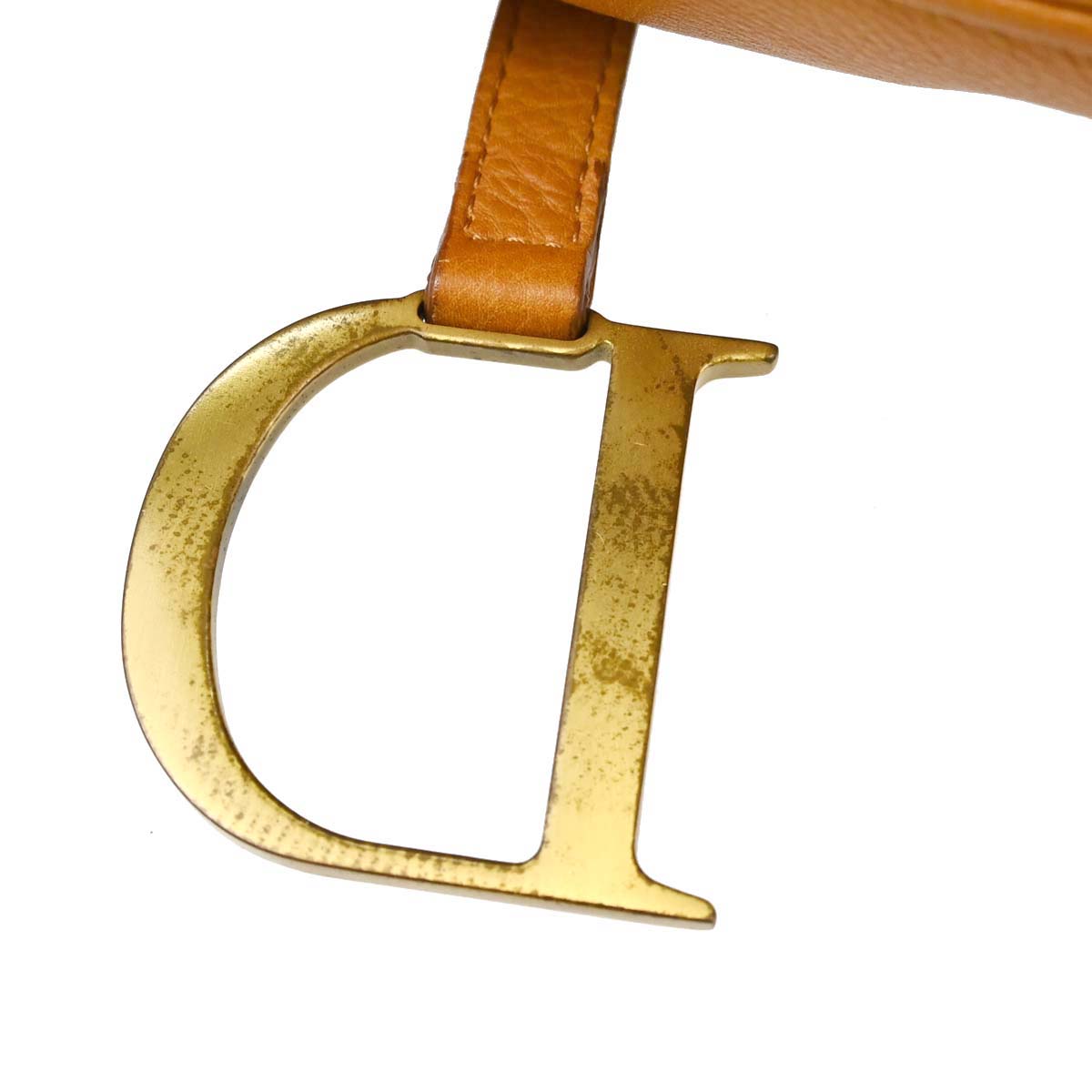 Christian Dior Brown Leather Saddle Handbag
