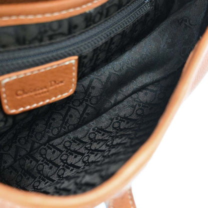 Christian Dior Brown Leather Saddle Handbag