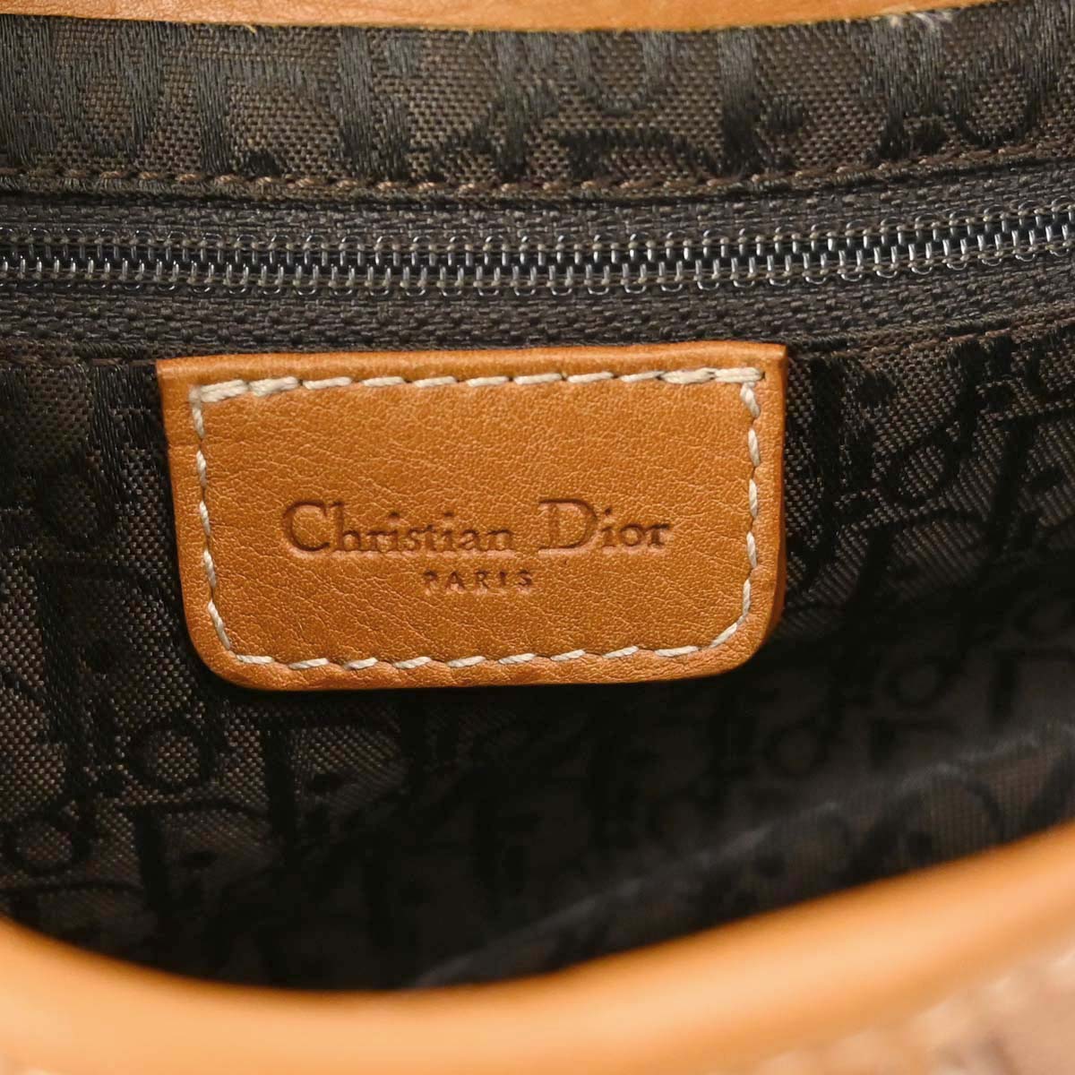 Christian Dior Brown Leather Saddle Handbag
