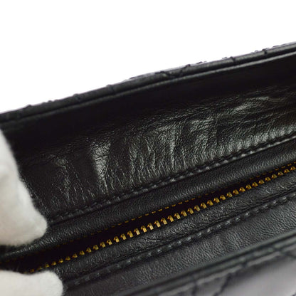 Christian Dior Black Lambskin Medium Lady Dior Cannage 2way Shoulder Handbag