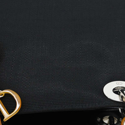 Christian Dior Black Nylon Lady Dior 2way Shoulder Handbag