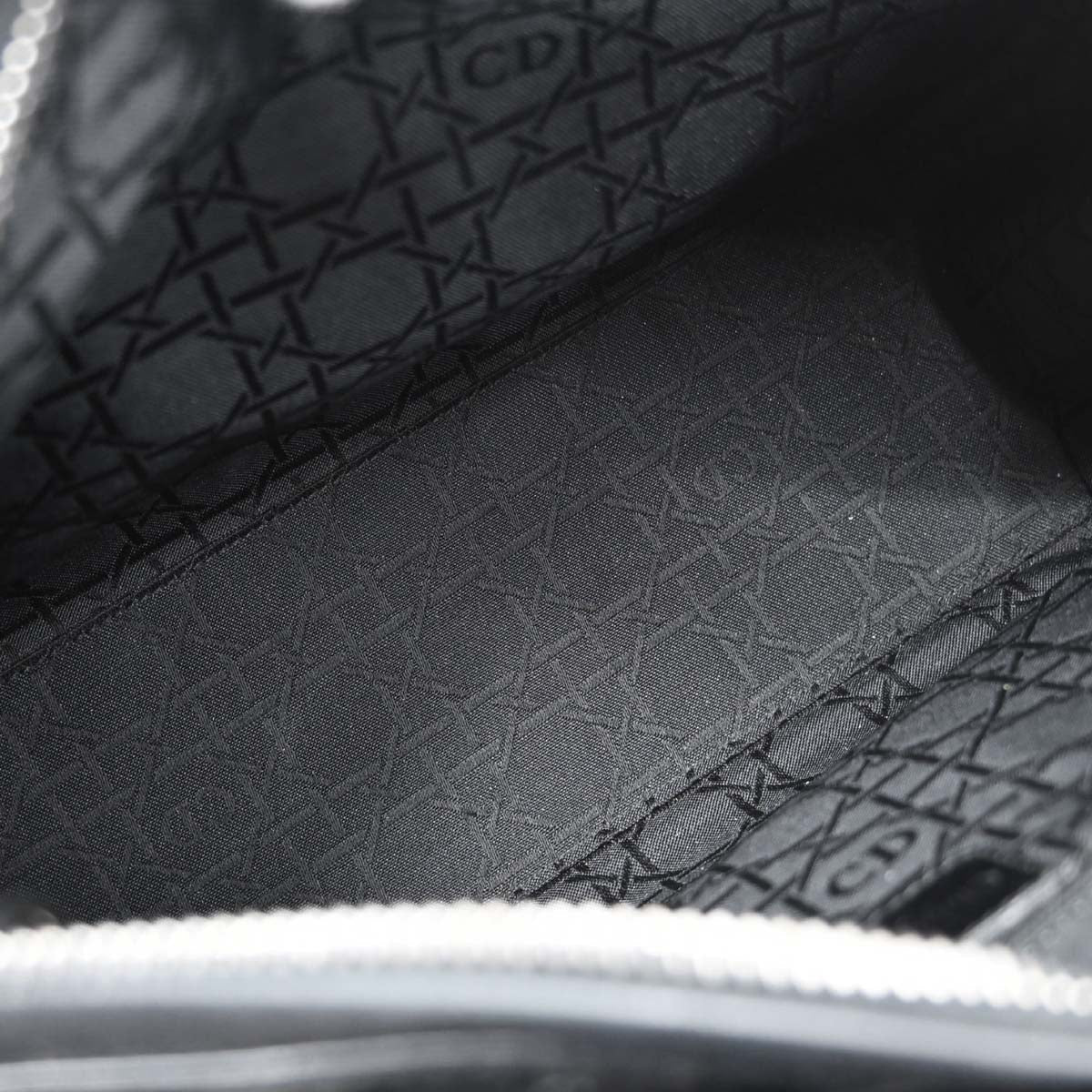 Christian Dior Black Nylon Lady Dior 2way Shoulder Handbag