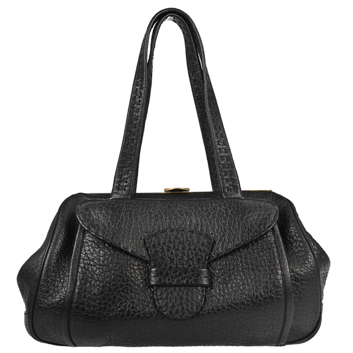 Prada Black Leather Berlino Handbag