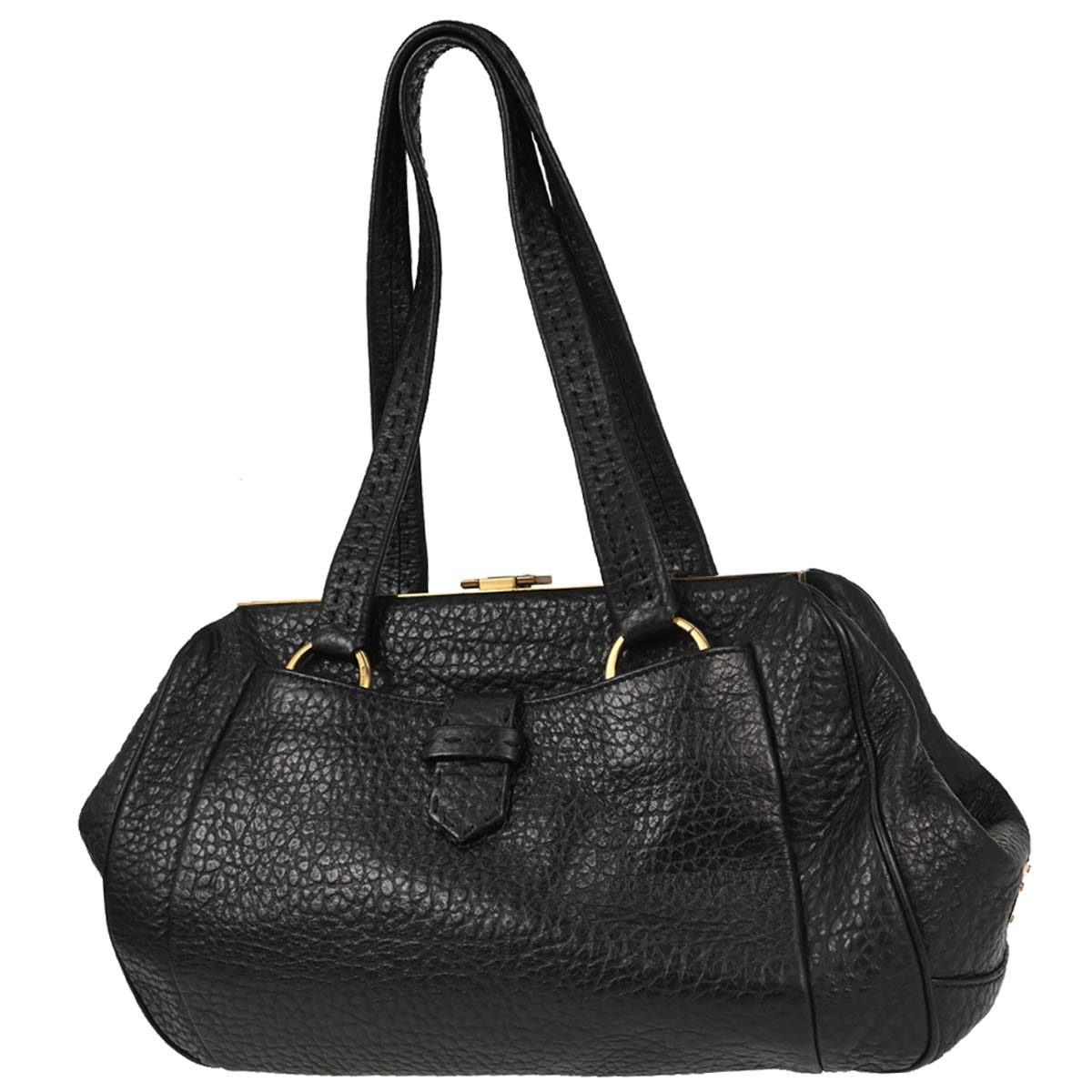 Prada Black Leather Berlino Handbag