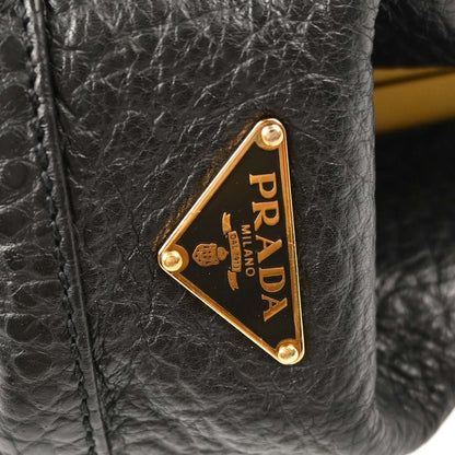 Prada Black Leather Berlino Handbag