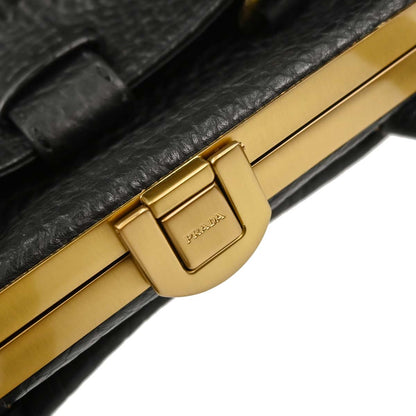 Prada Black Leather Berlino Handbag