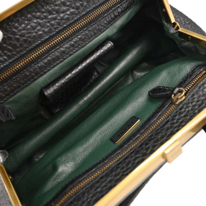 Prada Black Leather Berlino Handbag