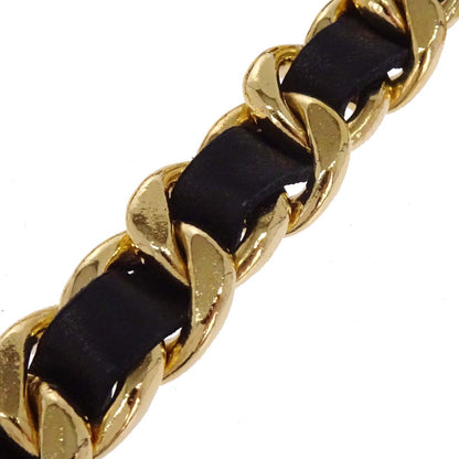 Chanel Chain Belt Medallion Gold Black Small Good