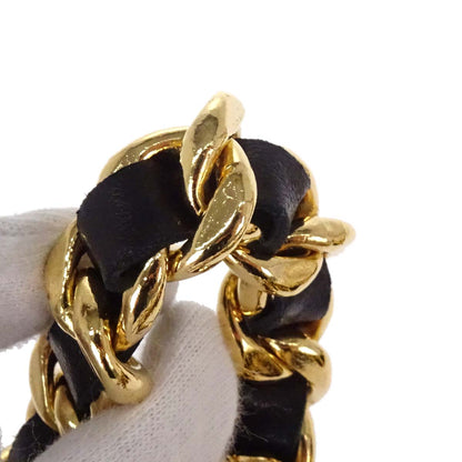 Chanel Chain Belt Medallion Gold Black Small Good