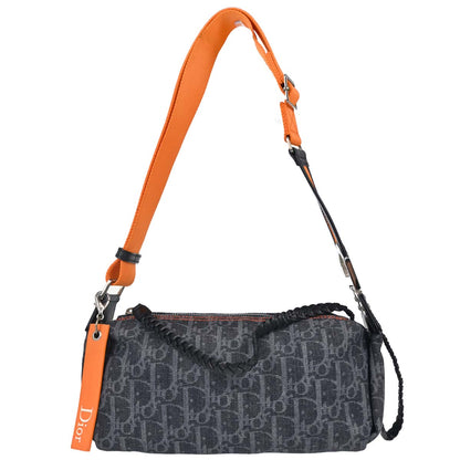 Christian Dior Navy Denim Trotter Flight Shoulder Bag