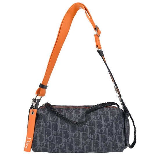 Christian Dior Navy Denim Trotter Flight Shoulder Bag