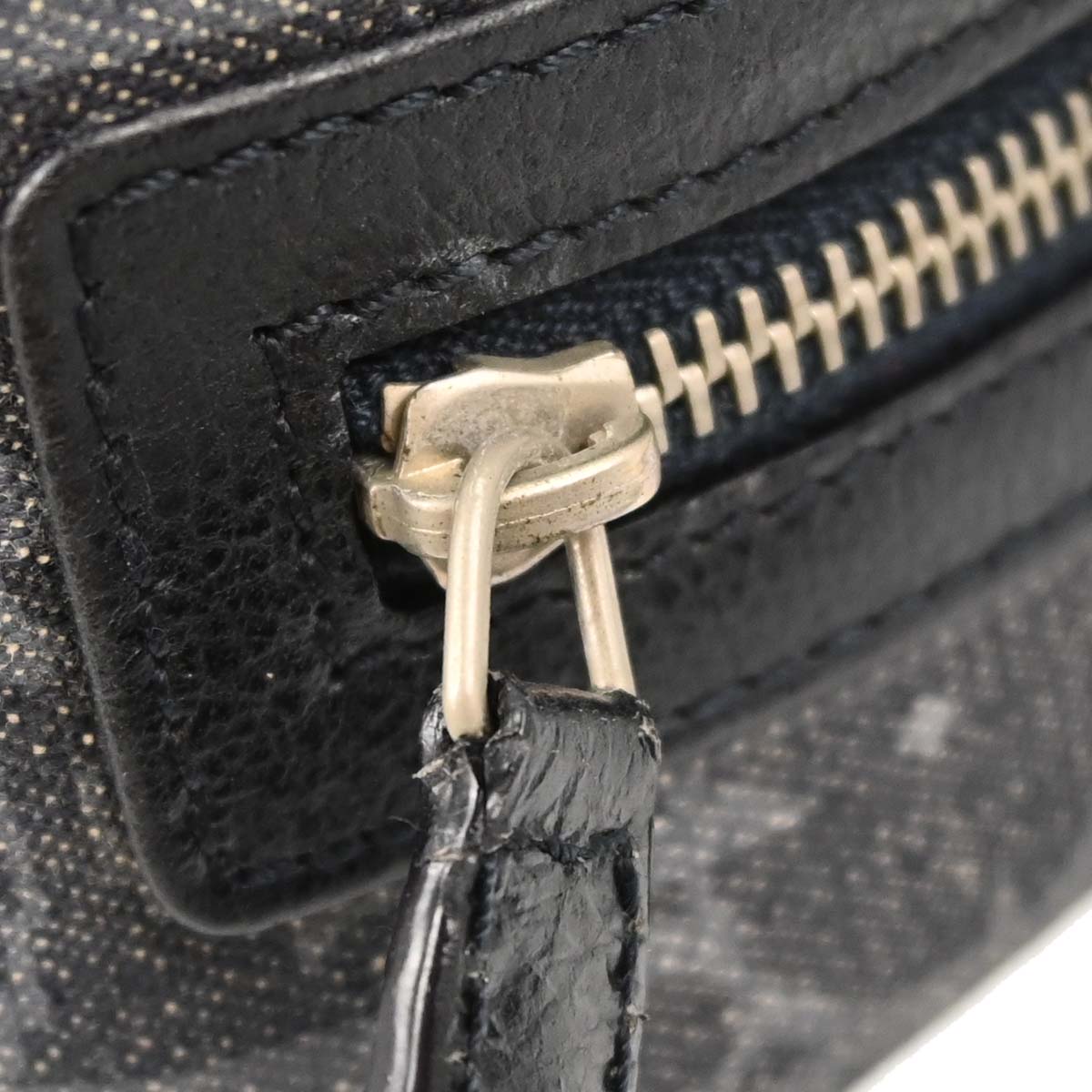 Christian Dior Navy Denim Trotter Flight Shoulder Bag