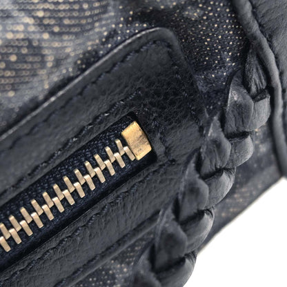 Christian Dior Navy Denim Trotter Flight Shoulder Bag