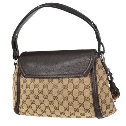 Gucci Beige Canvas GG Techno Horsebit Handbag