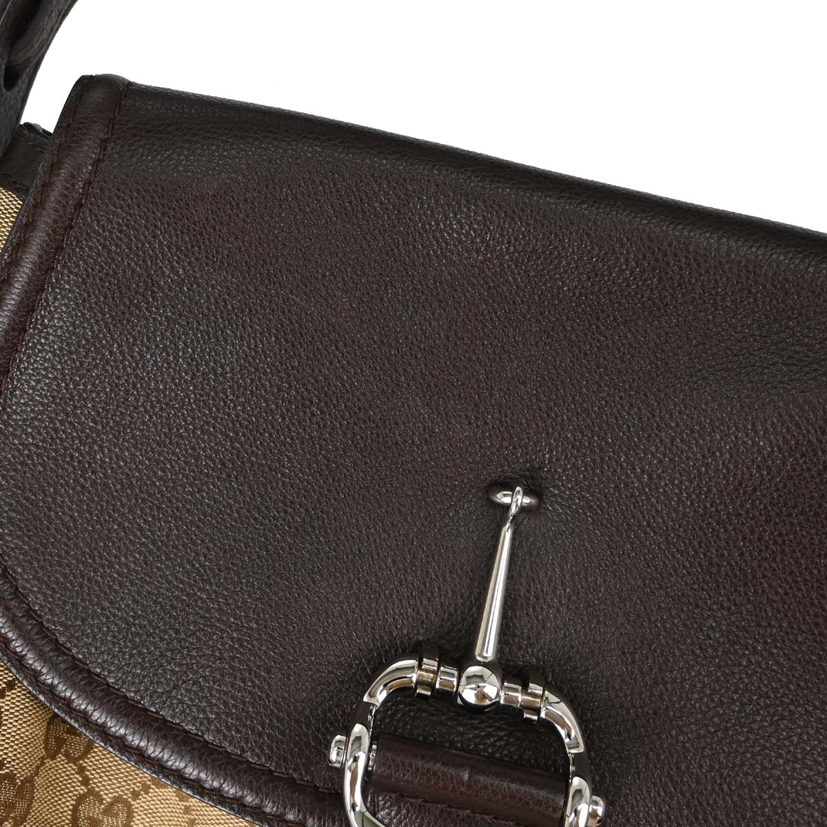 Gucci Beige Canvas GG Techno Horsebit Handbag