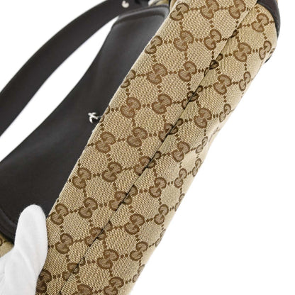Gucci Beige Canvas GG Techno Horsebit Handbag