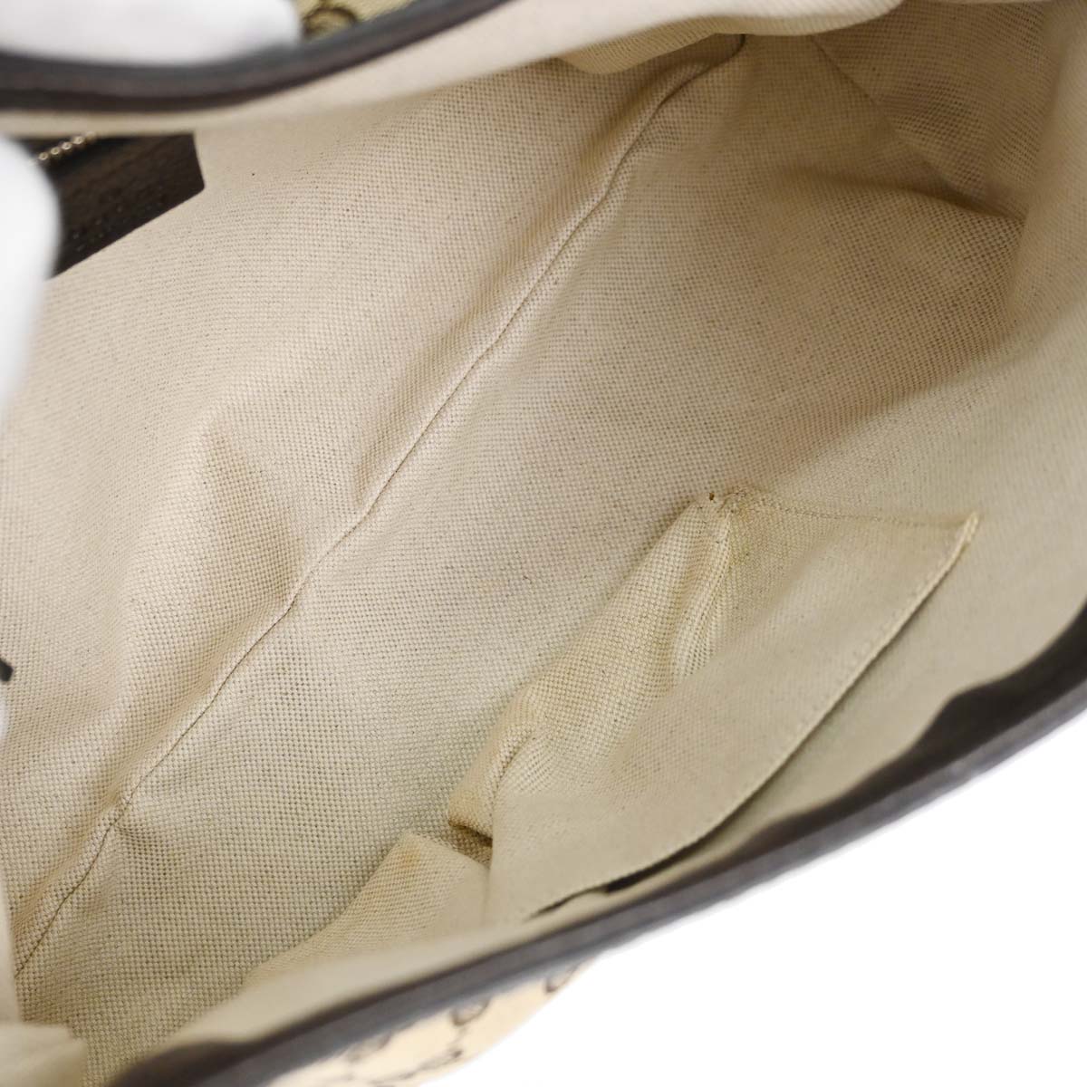 Gucci Beige Canvas GG Techno Horsebit Handbag