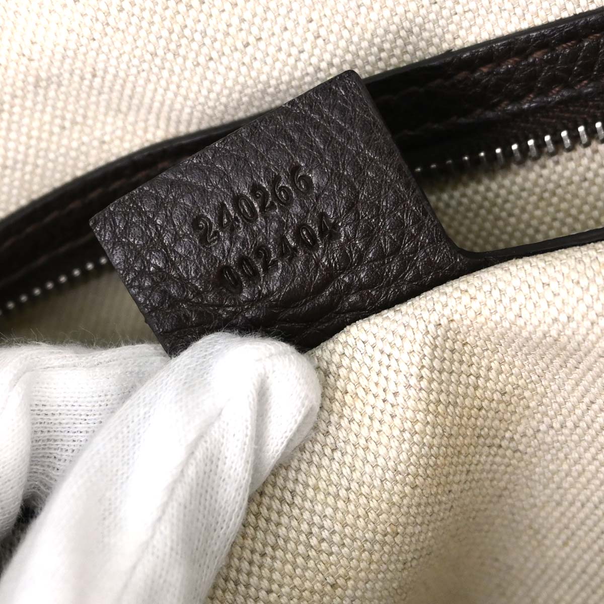 Gucci Beige Canvas GG Techno Horsebit Handbag