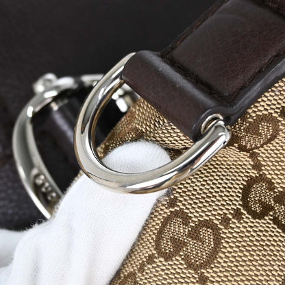 Gucci Beige Canvas GG Techno Horsebit Handbag