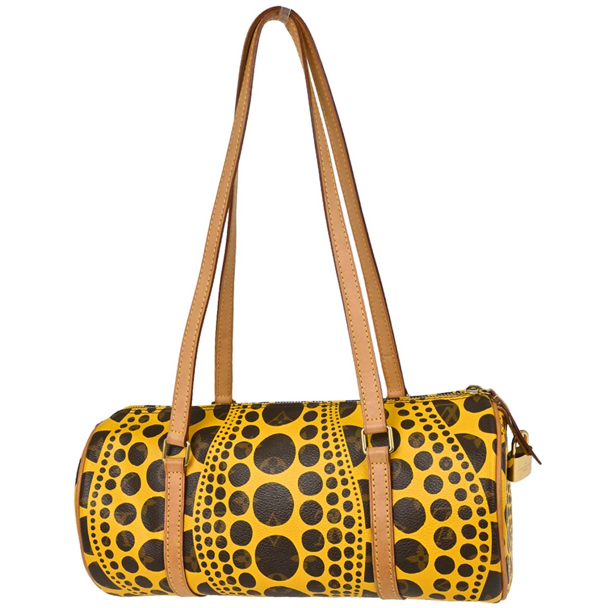 Louis Vuitton Yellow Pumpkin Dot Papillon 30 Handbag M40688