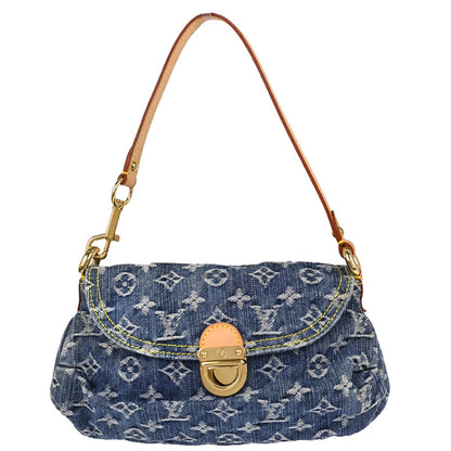 Louis Vuitton Blue Monogram Denim Mini Pleaty Handbag M95050