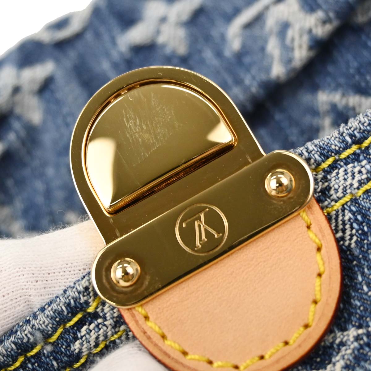 Louis Vuitton Blue Monogram Denim Mini Pleaty Handbag M95050