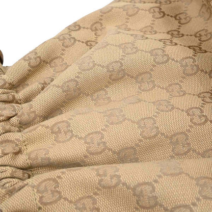 Gucci Beige Canvas Bamboo GG Handbag