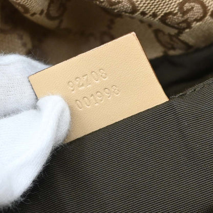 Gucci Beige Canvas Bamboo GG Handbag