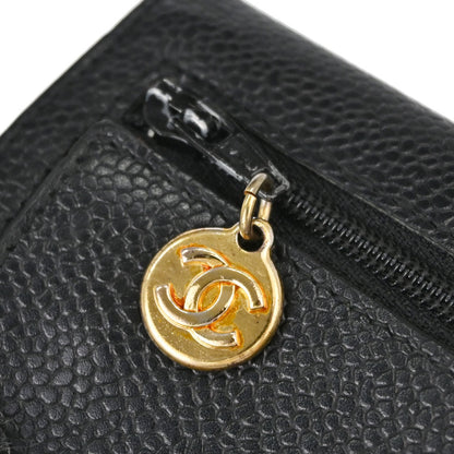 Chanel Black Caviar Skin Coin Purse Wallet