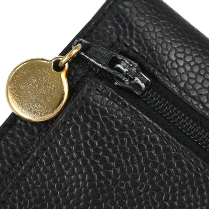 Chanel Black Caviar Skin Coin Purse Wallet