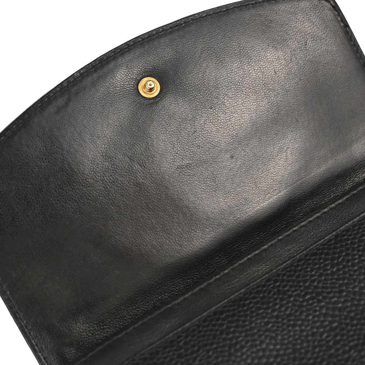 Chanel Black Caviar Skin Coin Purse Wallet